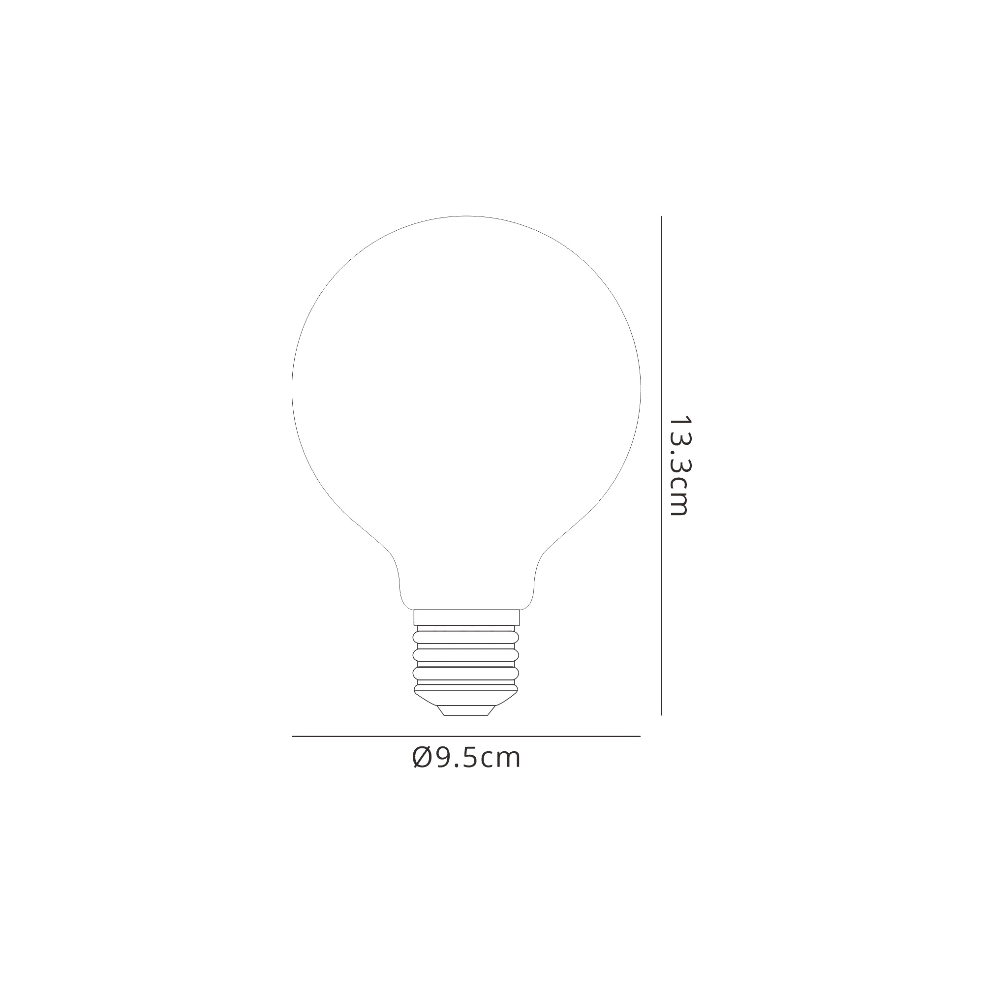 R09245  LED 95mm Globe E27 6.5W